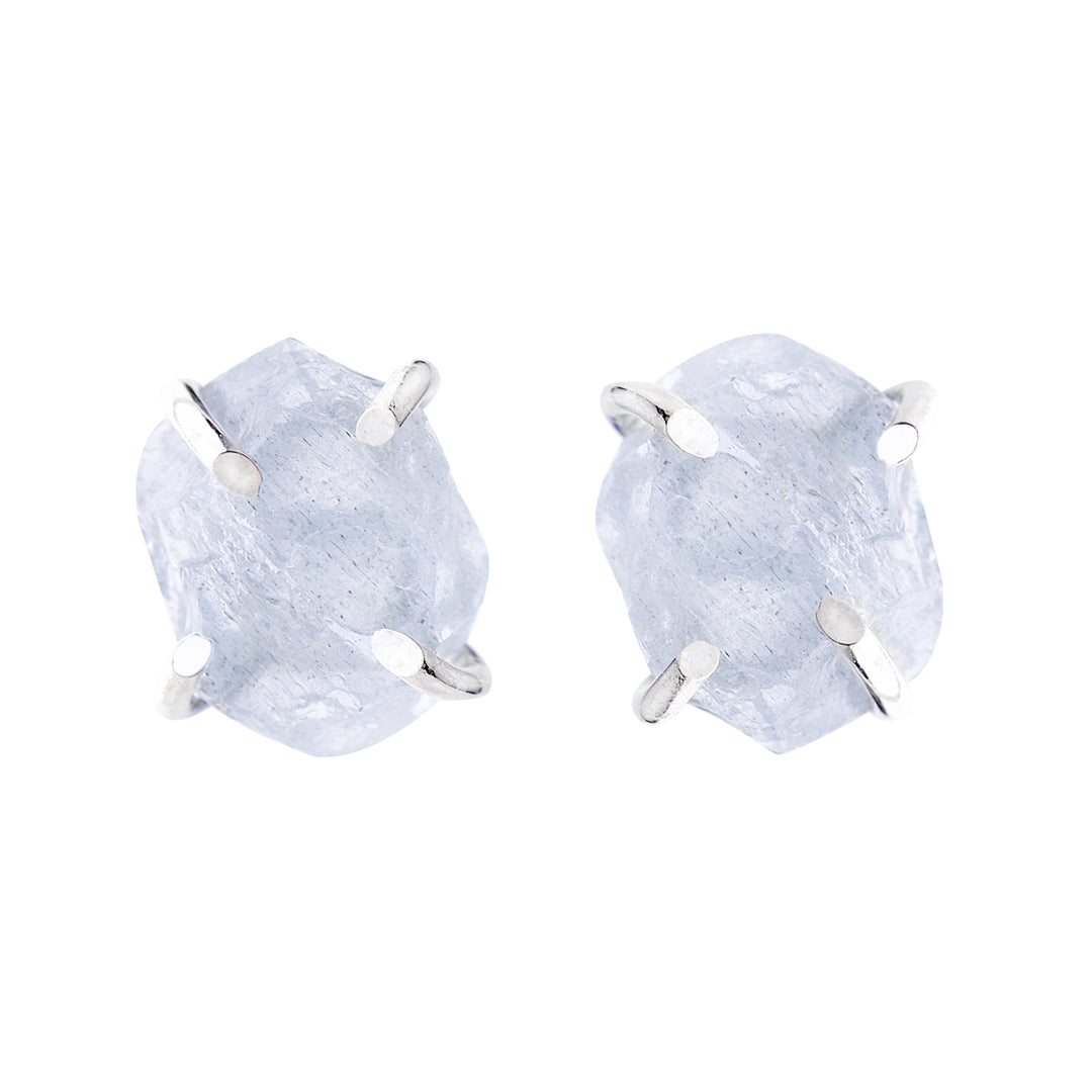 Aquamarine Stud Earrings (B222E01)