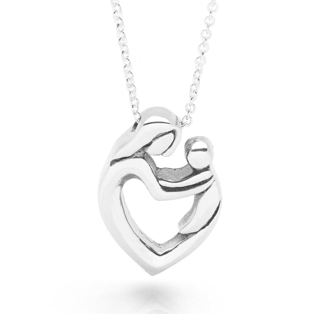 Mother And Baby Necklace – Silver Australia - Main Image