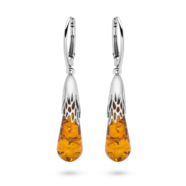 Melting Amber Drop Earrings (E47821)