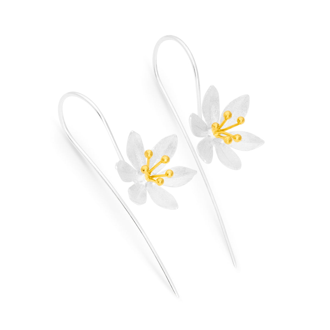 Star of Bethlehem Flower Earrings (E40511)