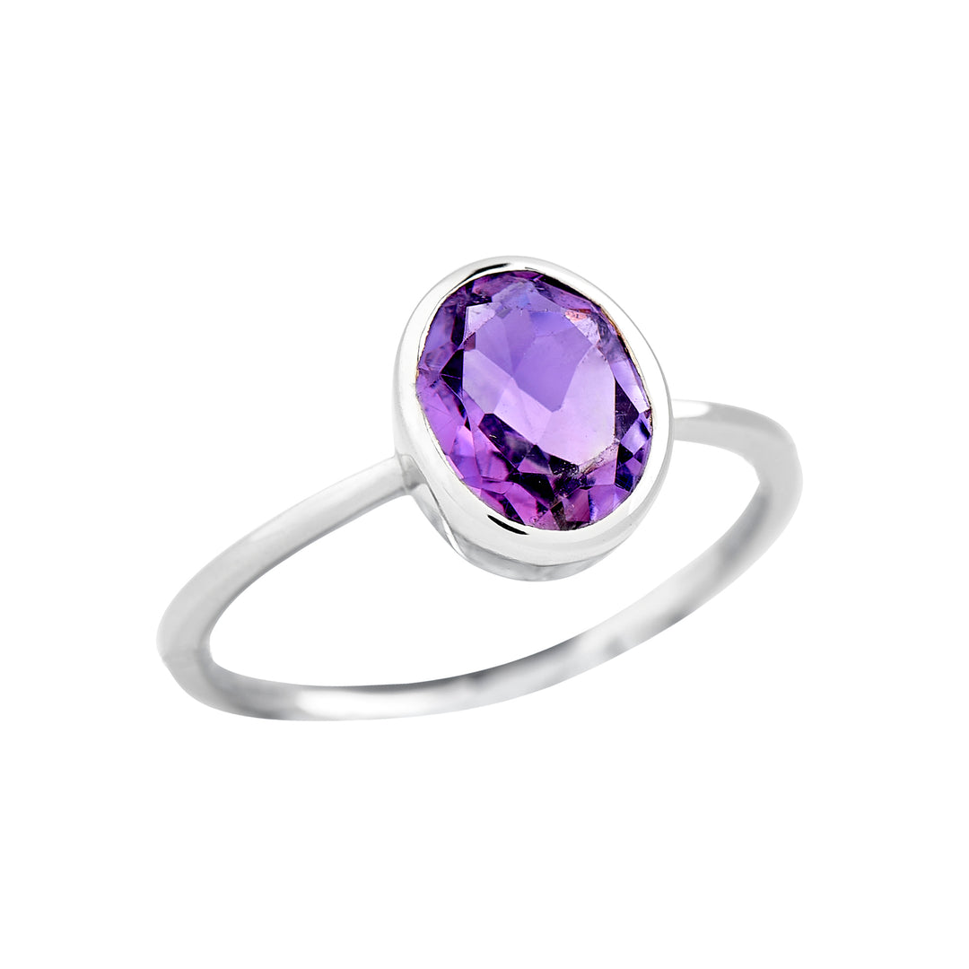 Faceted Amethyst Ring (B99R01)