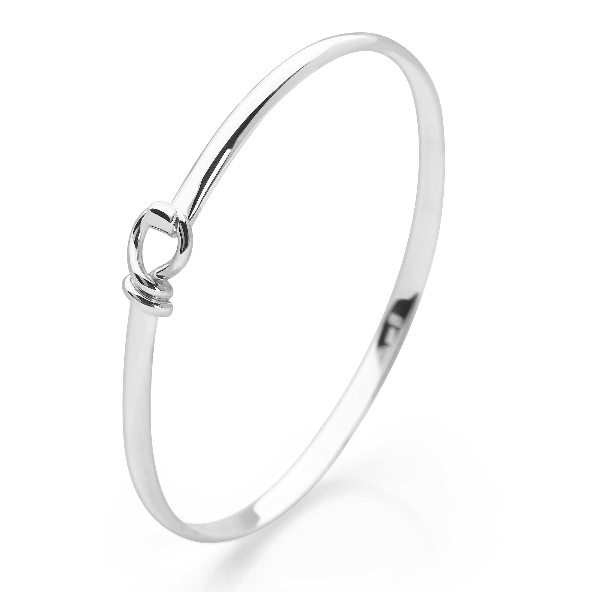Silver Wrap Titanium Hook Bracelet (4mm)