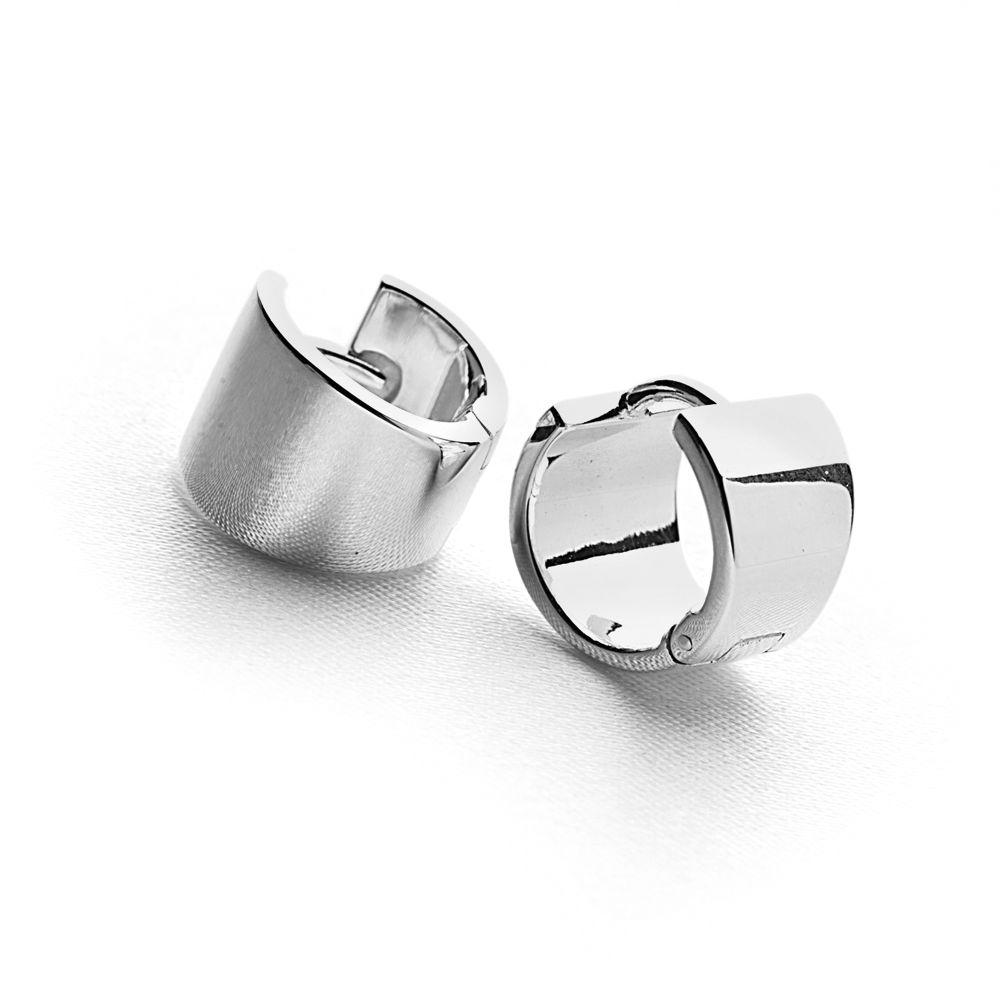 925 sterling silver wide petite hoop earrings (E15101)