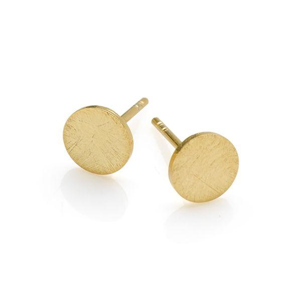 925 sterling silver with brush gold plate finish studs. (E39651)