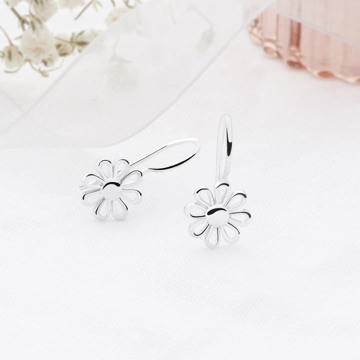 925 sterling silver daisy earrings (E46001)
