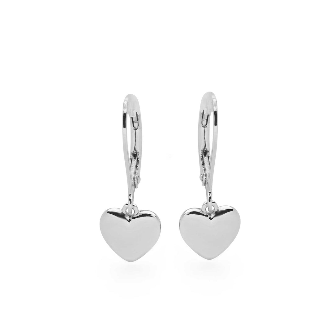 925 sterling silver heart earrings (E48851)