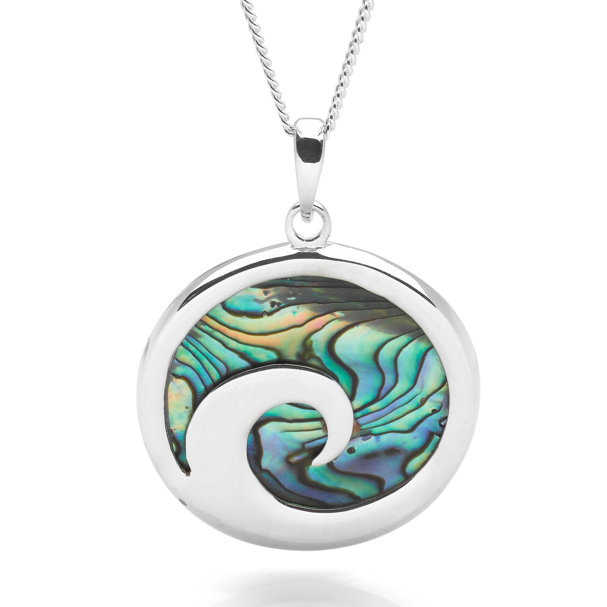Silver Surf Curl Necklace (P26281) – Silver Australia