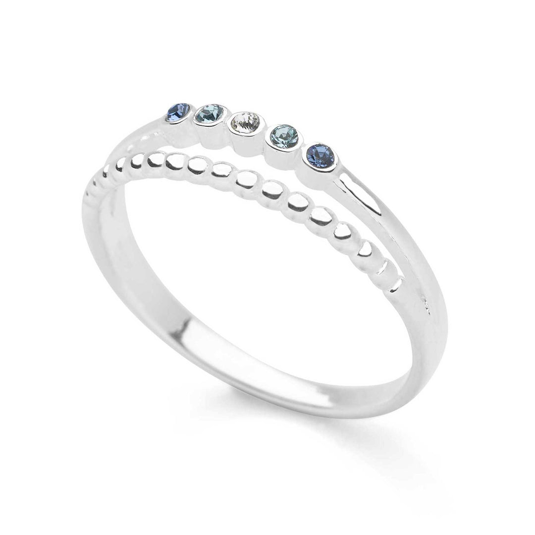 925 sterling silver ring that splits in two with one cubic zironia stones (R20471)