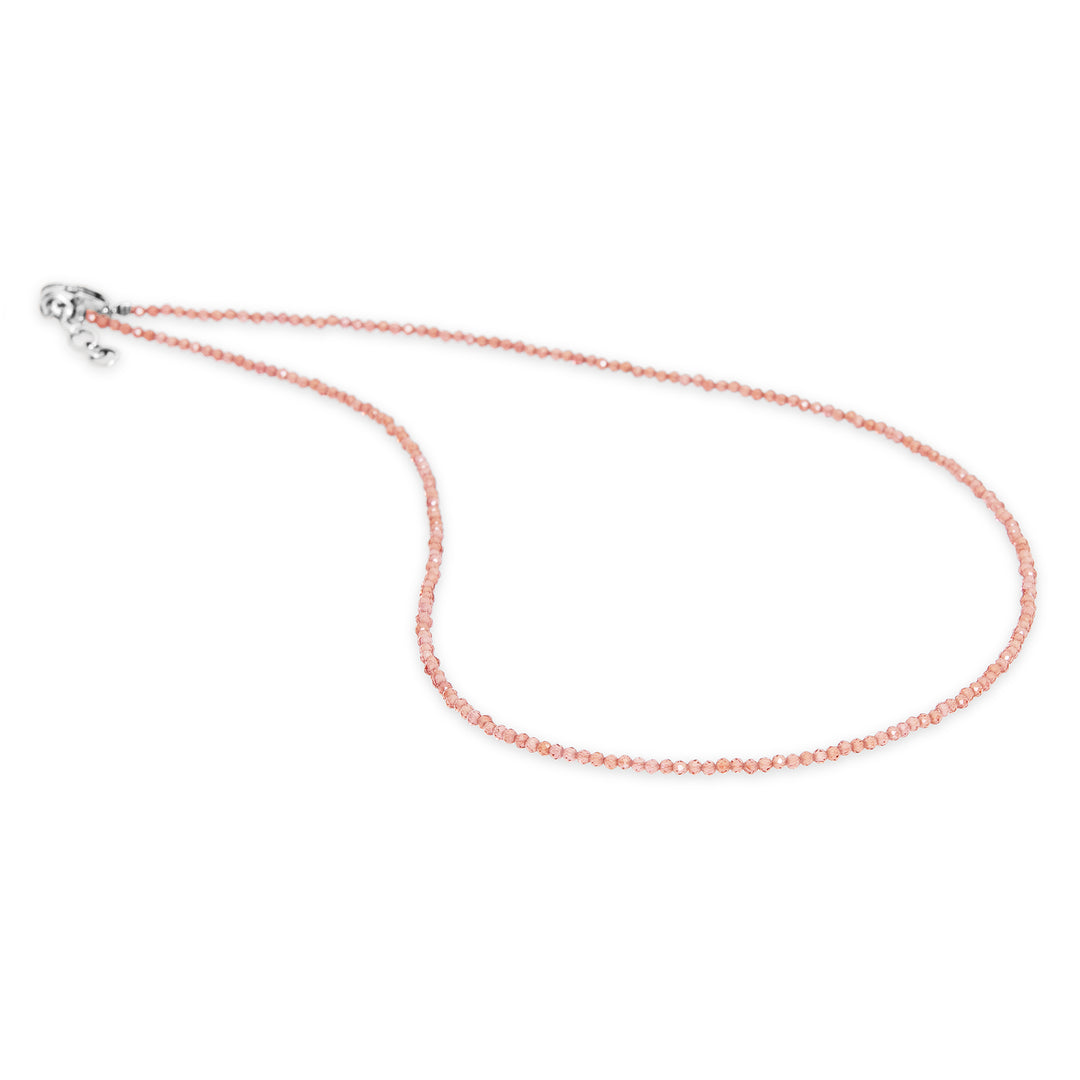 Garnet Single Strand Necklace (B257P01)