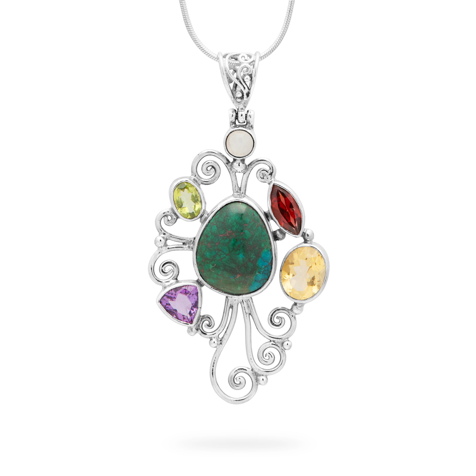 Infinity Multi-Stone Pendant (B543P01) – Silver Australia