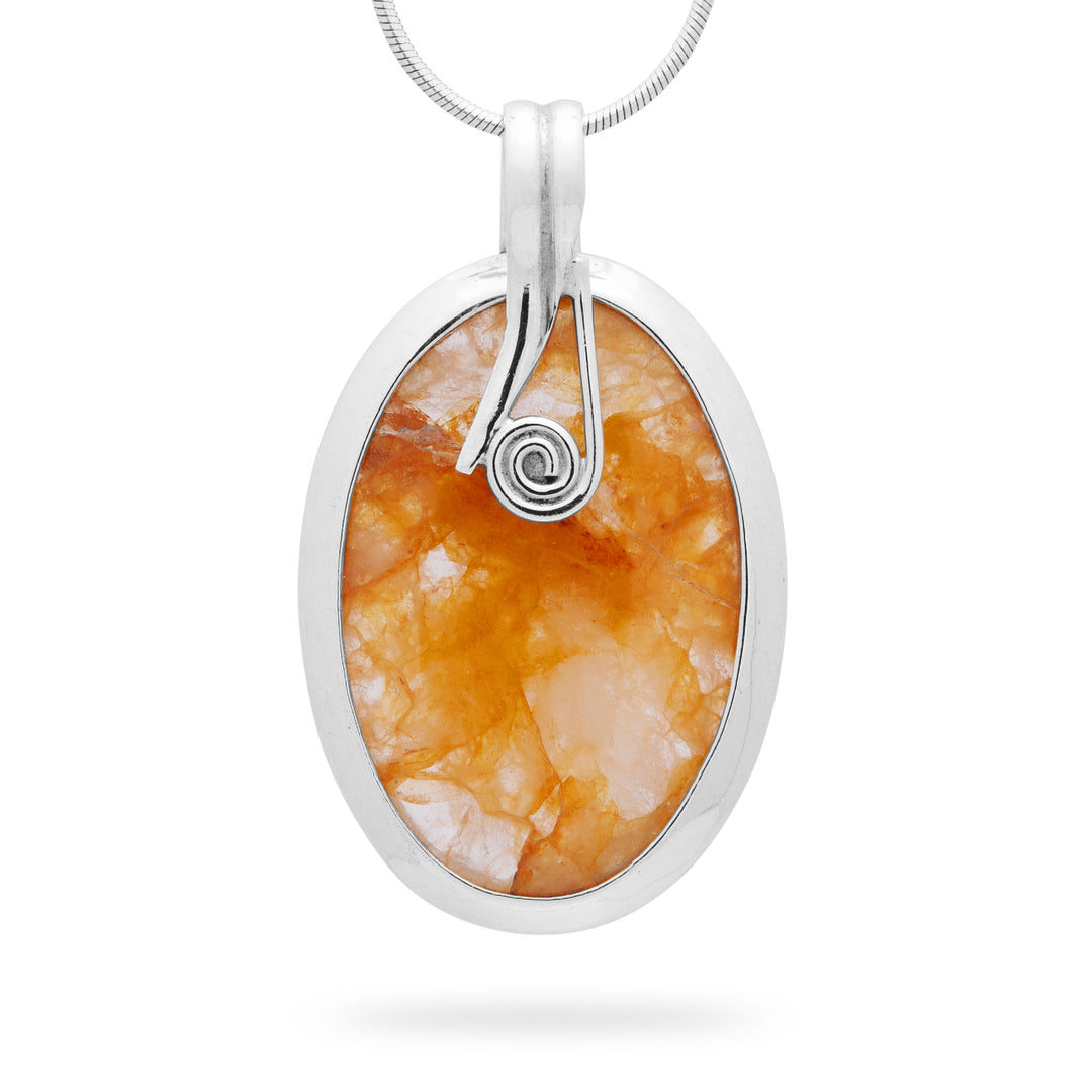 Oval Calcite Pendant (B740P01)