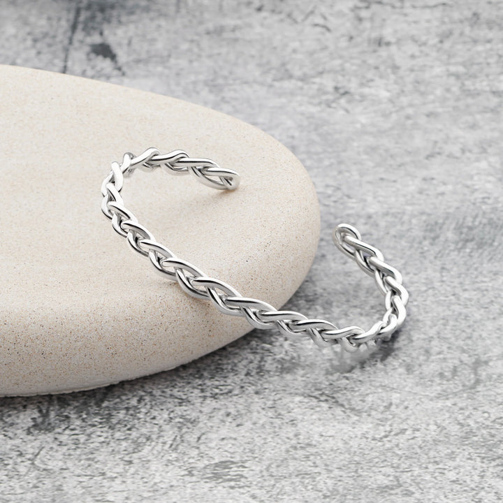 Silver Rope Bangle