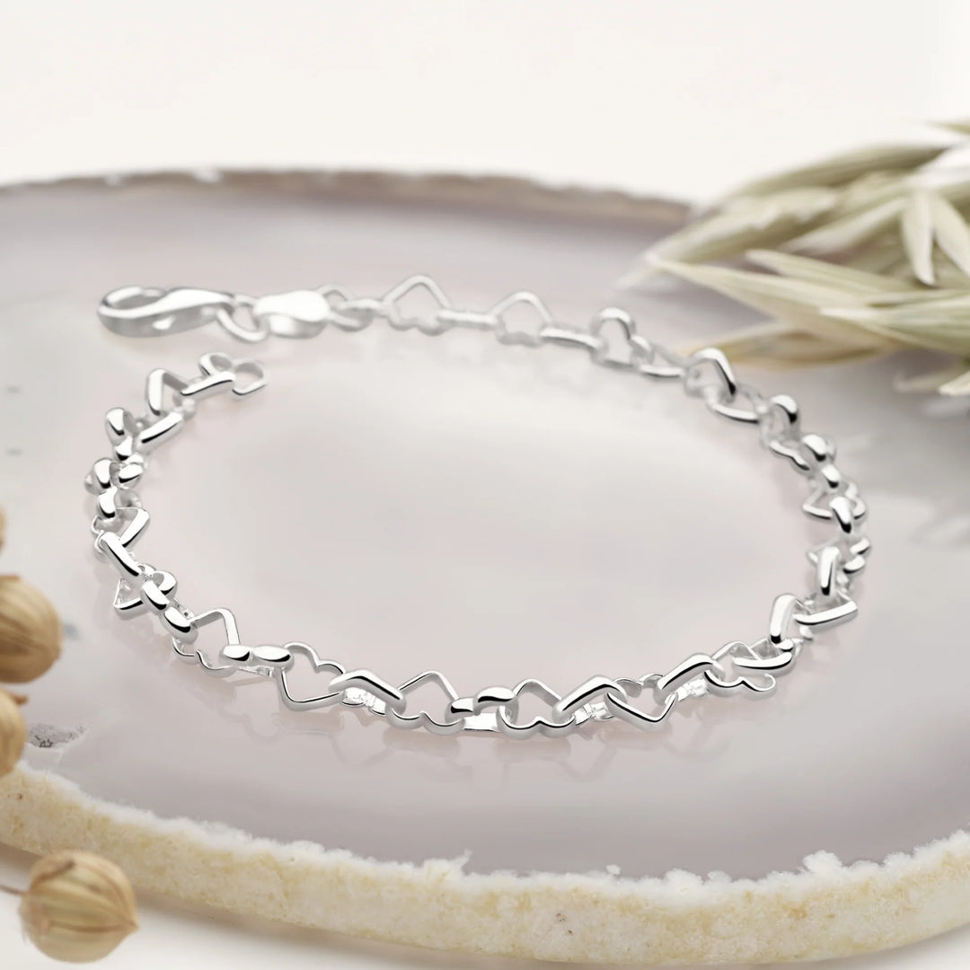 Love Hearts Silver Bracelet