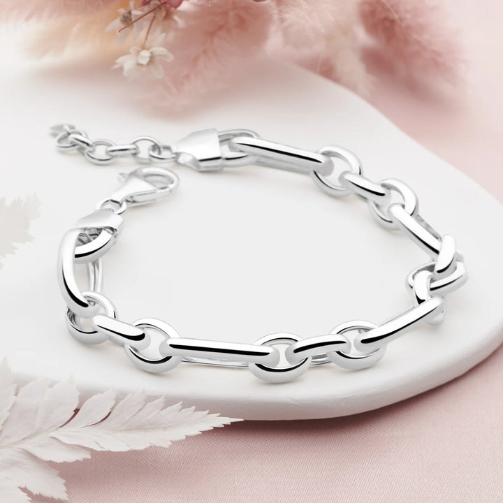 Silver Links Retro Bracelet
