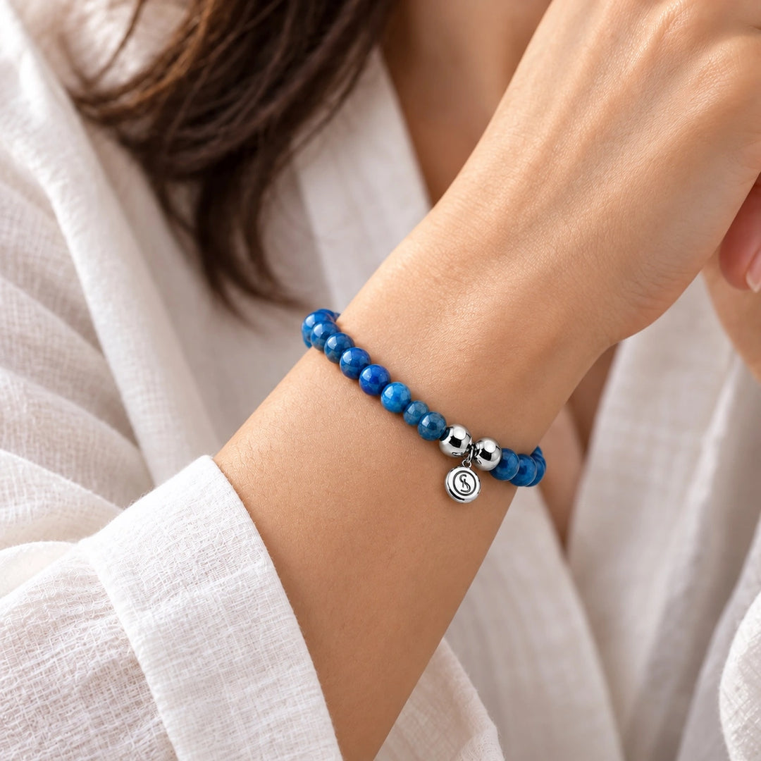 Bodhi Beads Blue Apatite Unisex Bracelet
