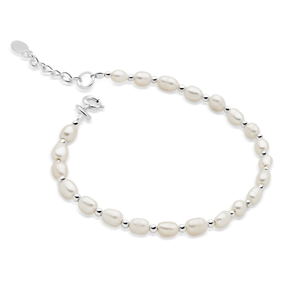 FORSOMEONE PEARL BRACELET SILVER Mサイズ+