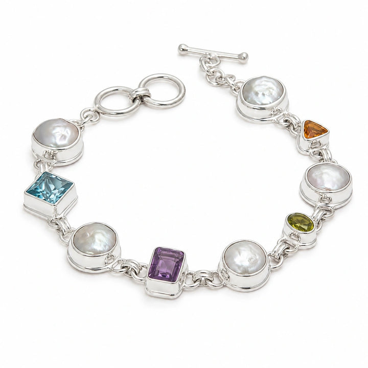 Biwa Pearl & Stone Bracelet (BRC9571)