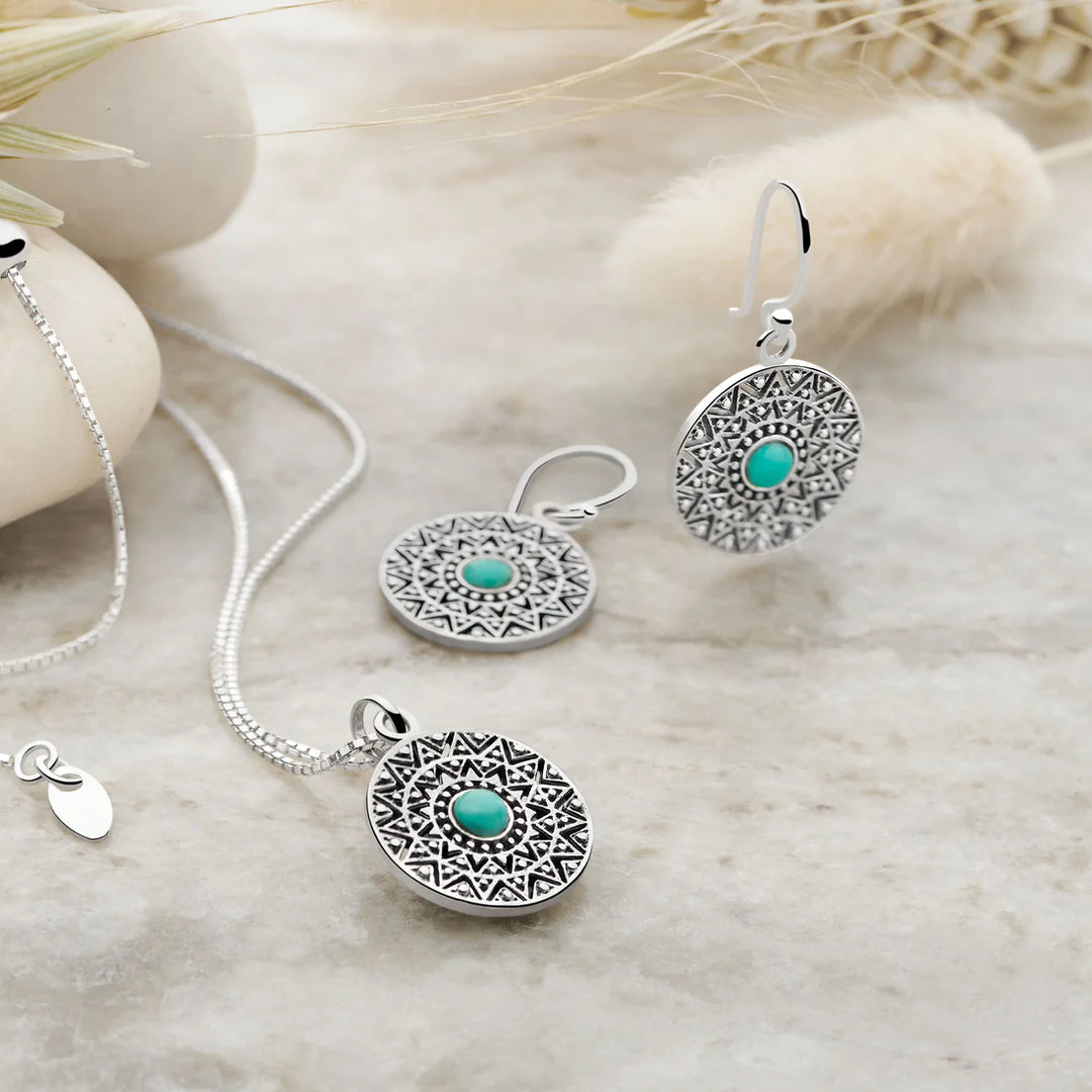 Turquoise Mandala Necklace