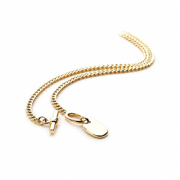Gold Shelby Fob Necklace