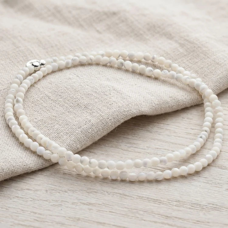 Bodhi Beads Mother of Pearl Necklace