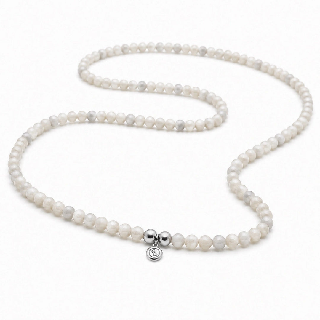 Bodhi Beads Mother Of Pearl Necklace