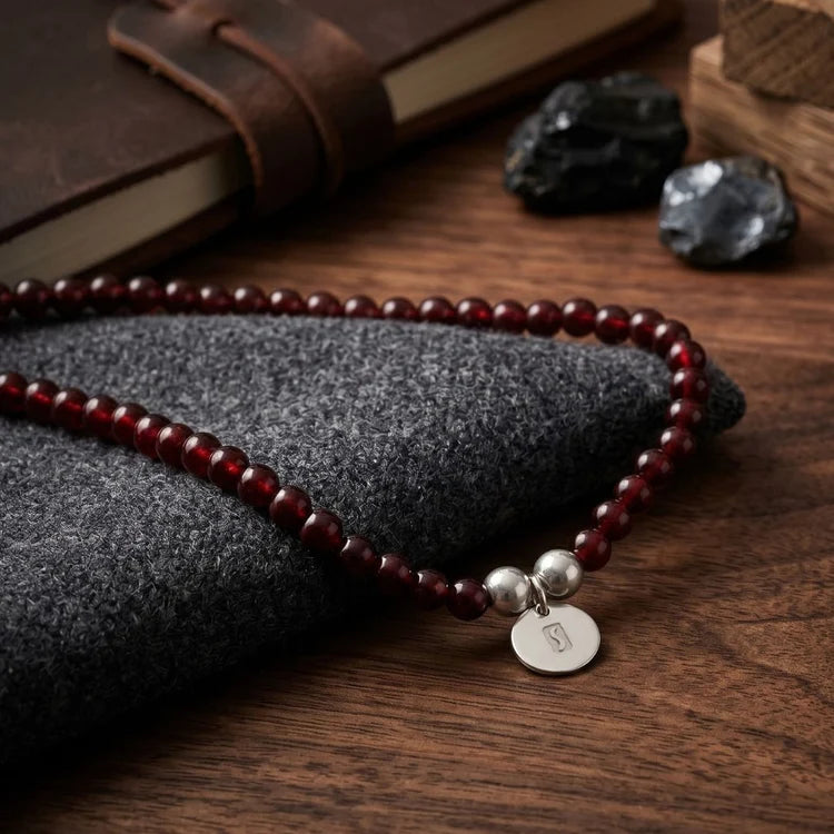 Bodhi Beads Red Agate Necklace