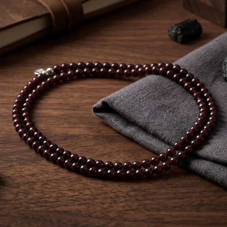 Bodhi Beads Red Agate Necklace