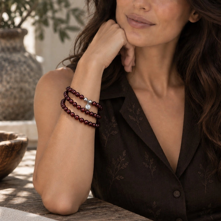 Bodhi Beads Red Agate Unisex Necklace