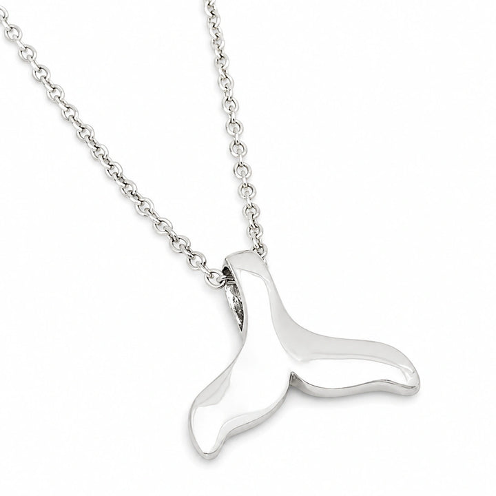 Silver Whale Tail Necklace