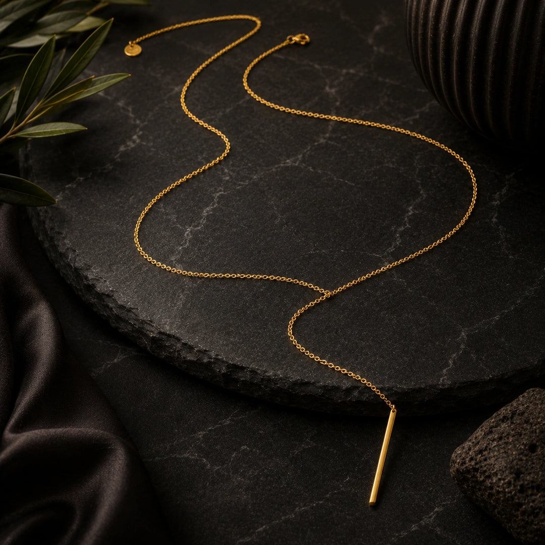 Vertcoal Gold Y-Shaped Chain