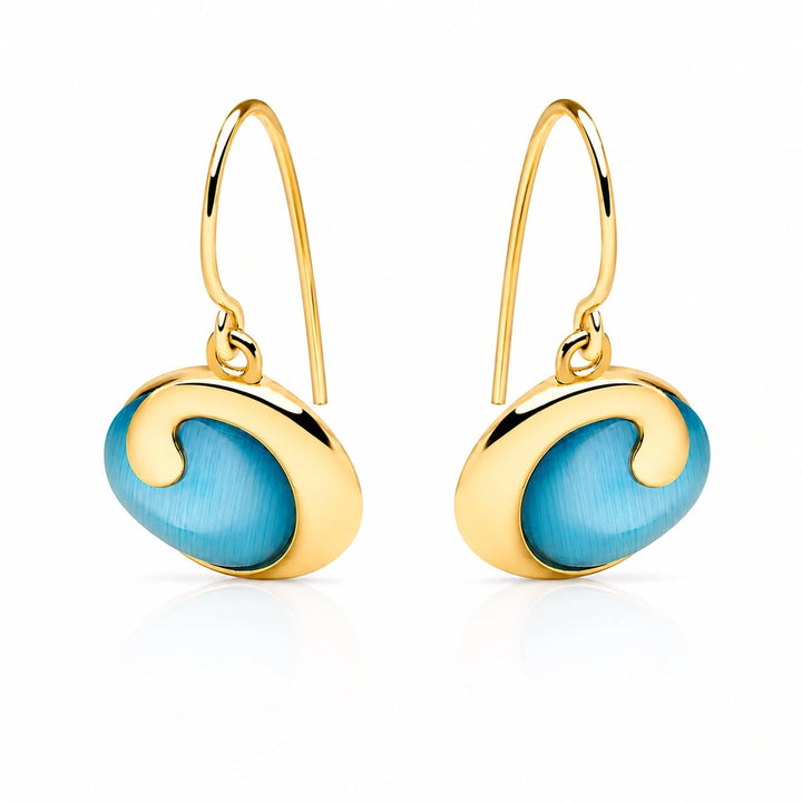 Gold Grecian Sea Earrings