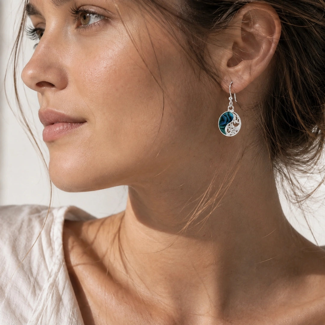 Yin Yang Wave Earrings
