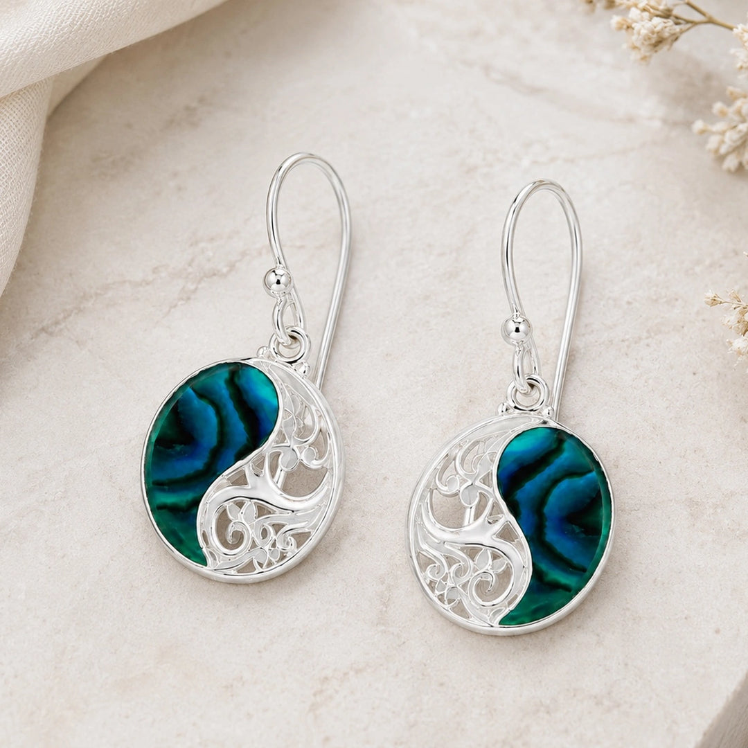 Yin Yang Wave Earrings
