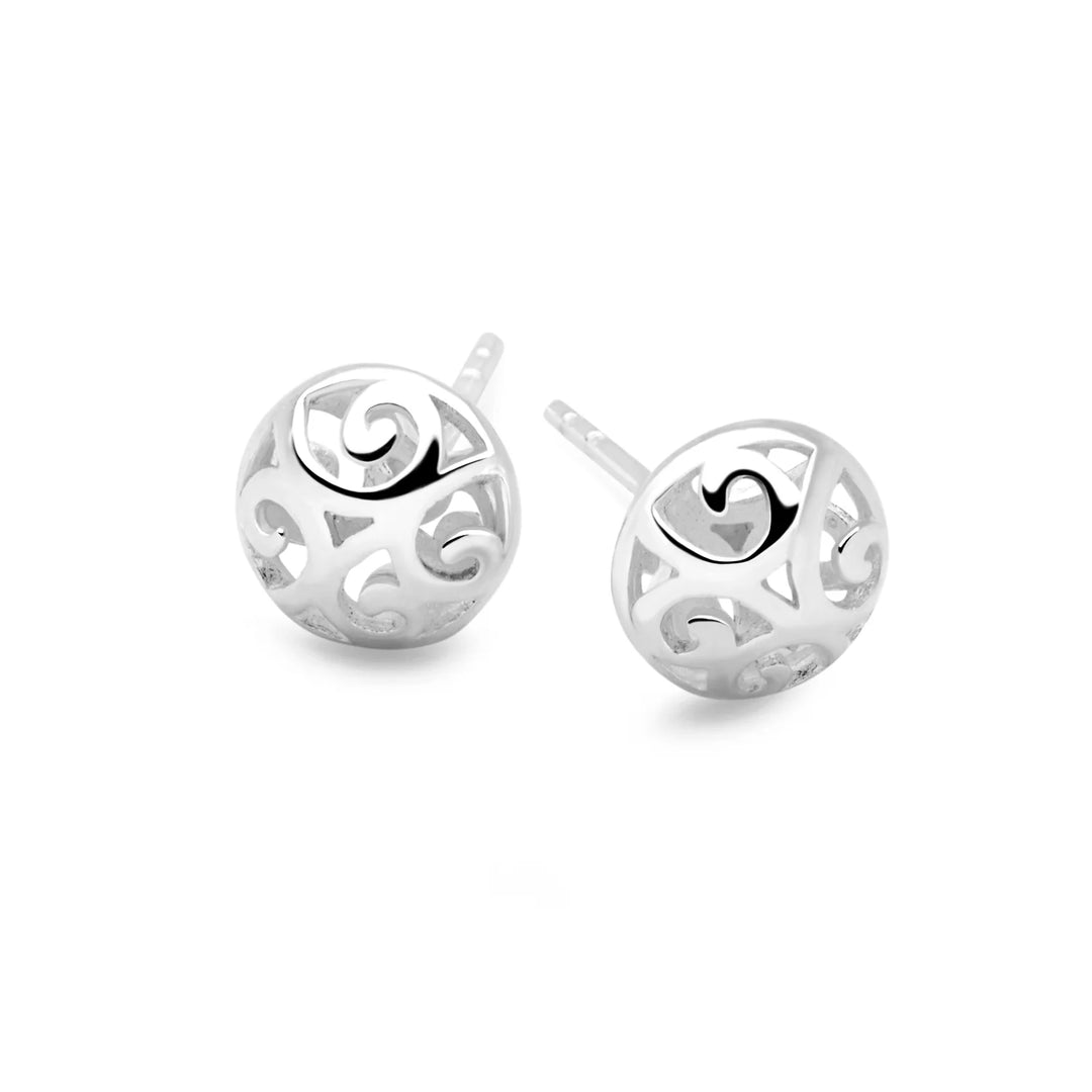 Rococo Silver Studs (E33971)