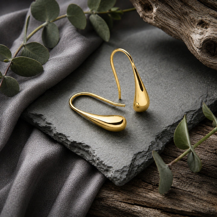 Gold Teardrop Earrings
