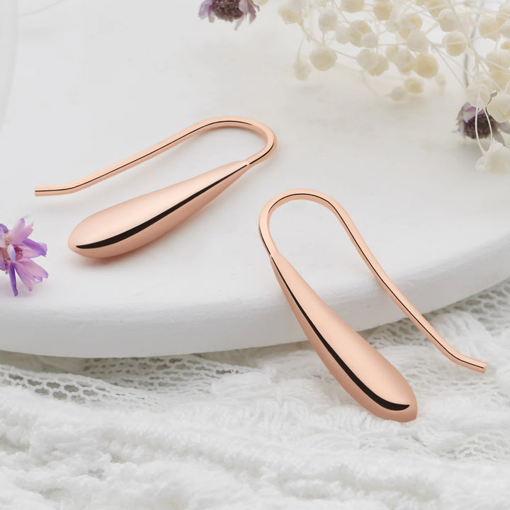 Rose Gold Raindrop Earrings