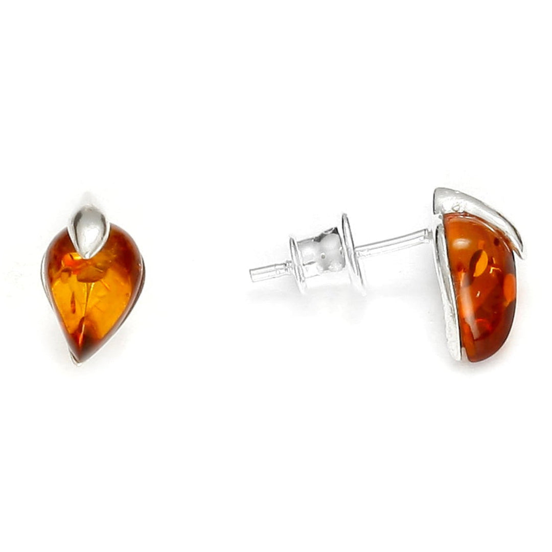 Amber Dew Drop Studs