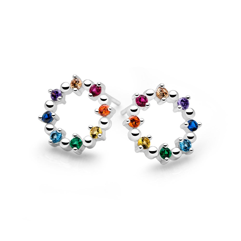 Rainbow store stone earrings