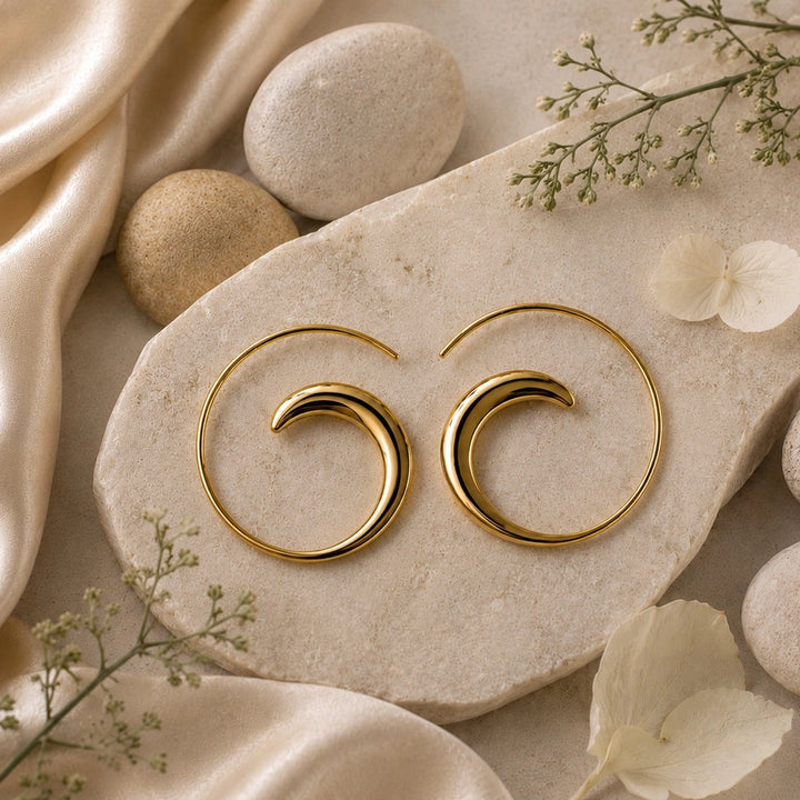 Symphony Swirl Gold Earrings