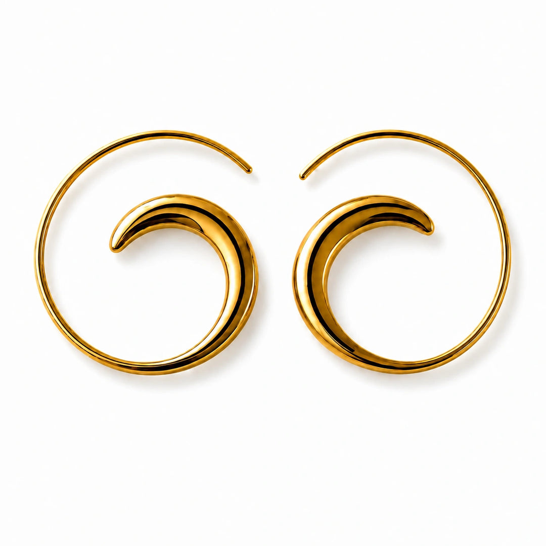 Symphony Swirl Gold Earrings