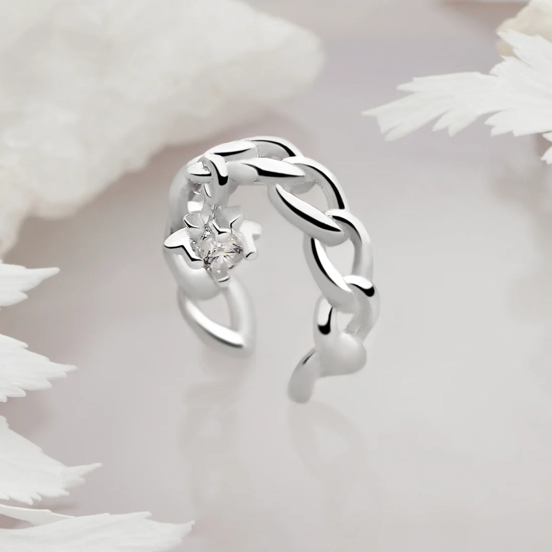 Zirconia Charm Ear Cuff