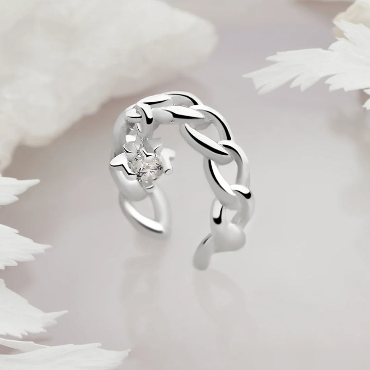 Zirconia Charm Ear Cuff