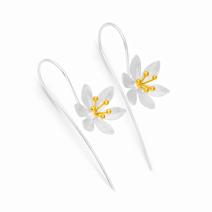 Star of Bethlehem Flower Earrings (E40511)