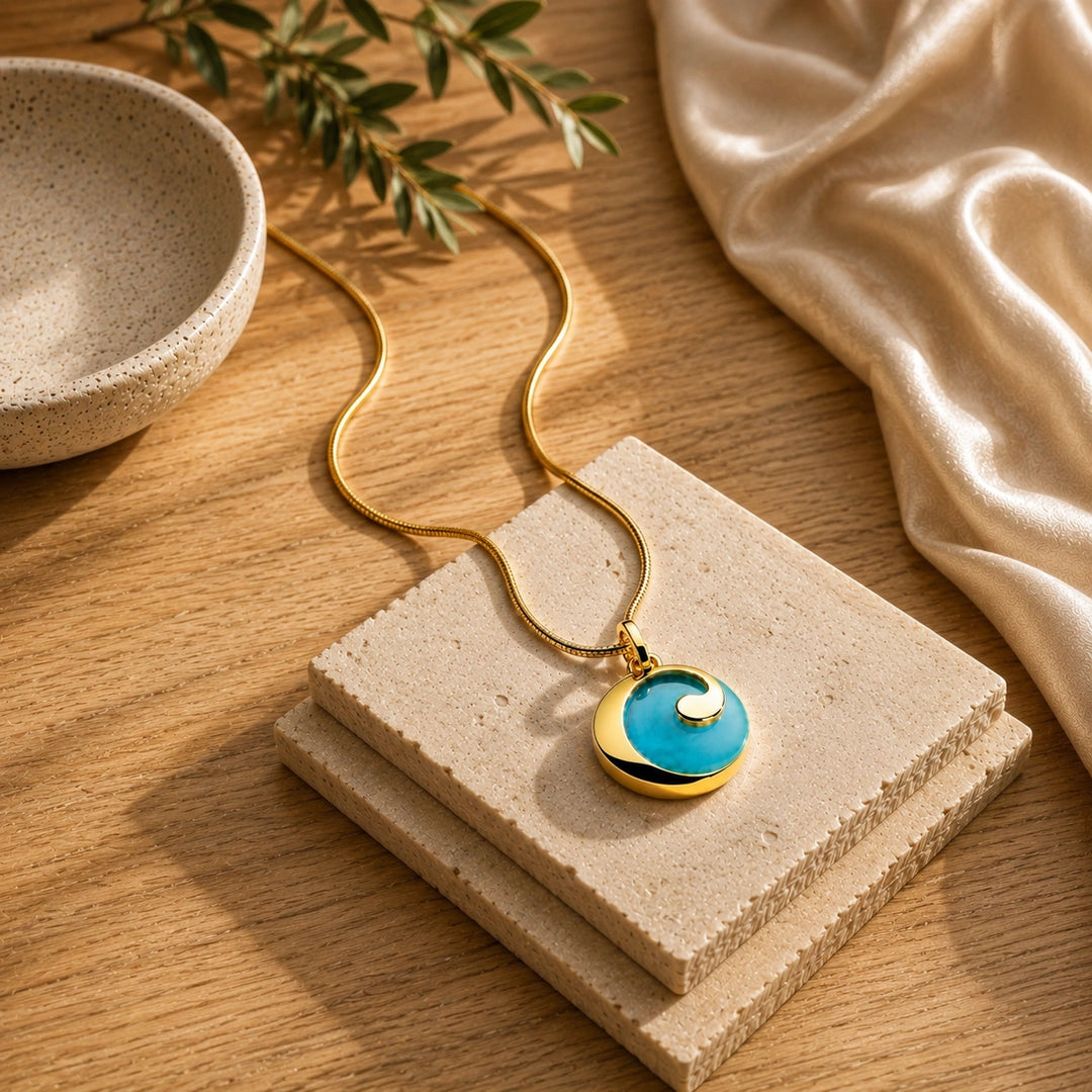 Gold Grecian Sea Pendant