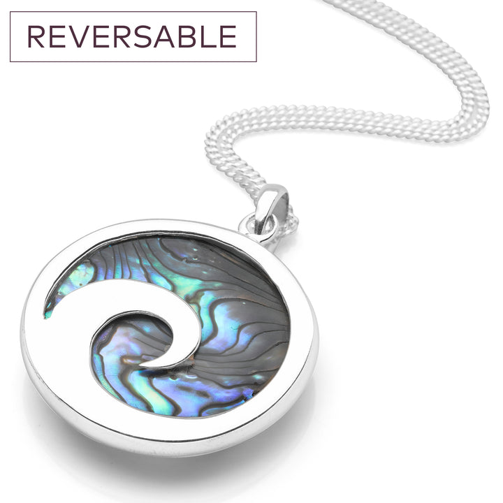 Silver Surf Curl Medium Pendant