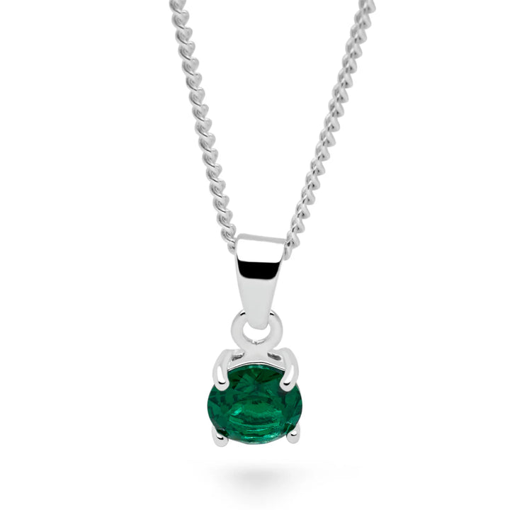 Emerald Green Solitaire Pendant