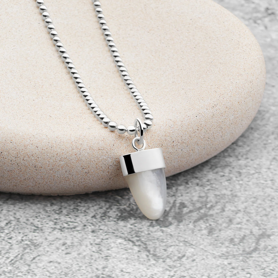 Mother of Pearl Shark Tooth Pendant