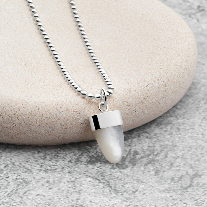 Mother of Pearl Shark Tooth Pendant