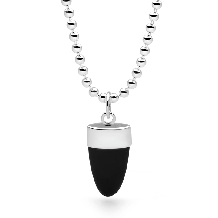 Black Onyx Shark Tooth Pendant