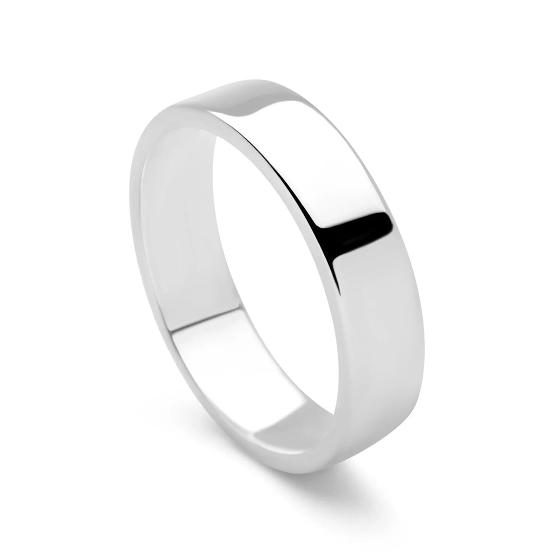 Flat Silver Band Ring 5mm R1061 Silver Australia